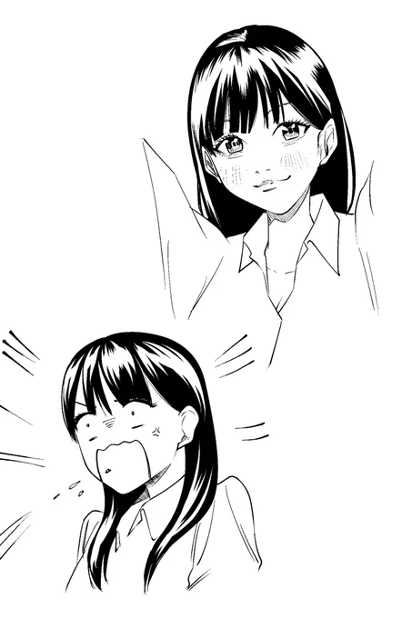 可愛い顔練習中 