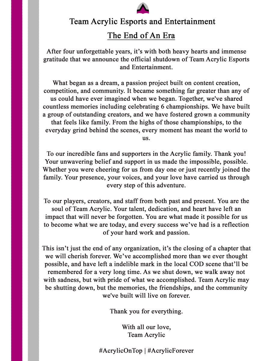 Thank you for all the memories 💜

#AcrylicOnTop | #AcrylicForever