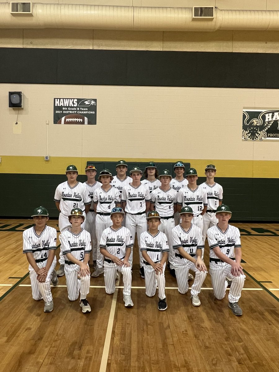 2025 Mountain Valley Baseball Team 

Hawks @ SV tomorrow at 6:30 &amp; @ Home vs Church Hill @ 10:00 AM at CLHS 

Go Hawks! 

<a href="/CoachSelf5/">Lee Self</a> 
<a href="/MVMS_TheHawkWay/">Mountain Valley Middle School</a> 
<a href="/girls_mvms/">MVMS Girls Athletics</a> 
<a href="/CLHawkBaseball/">Canyon Lake Baseball</a>