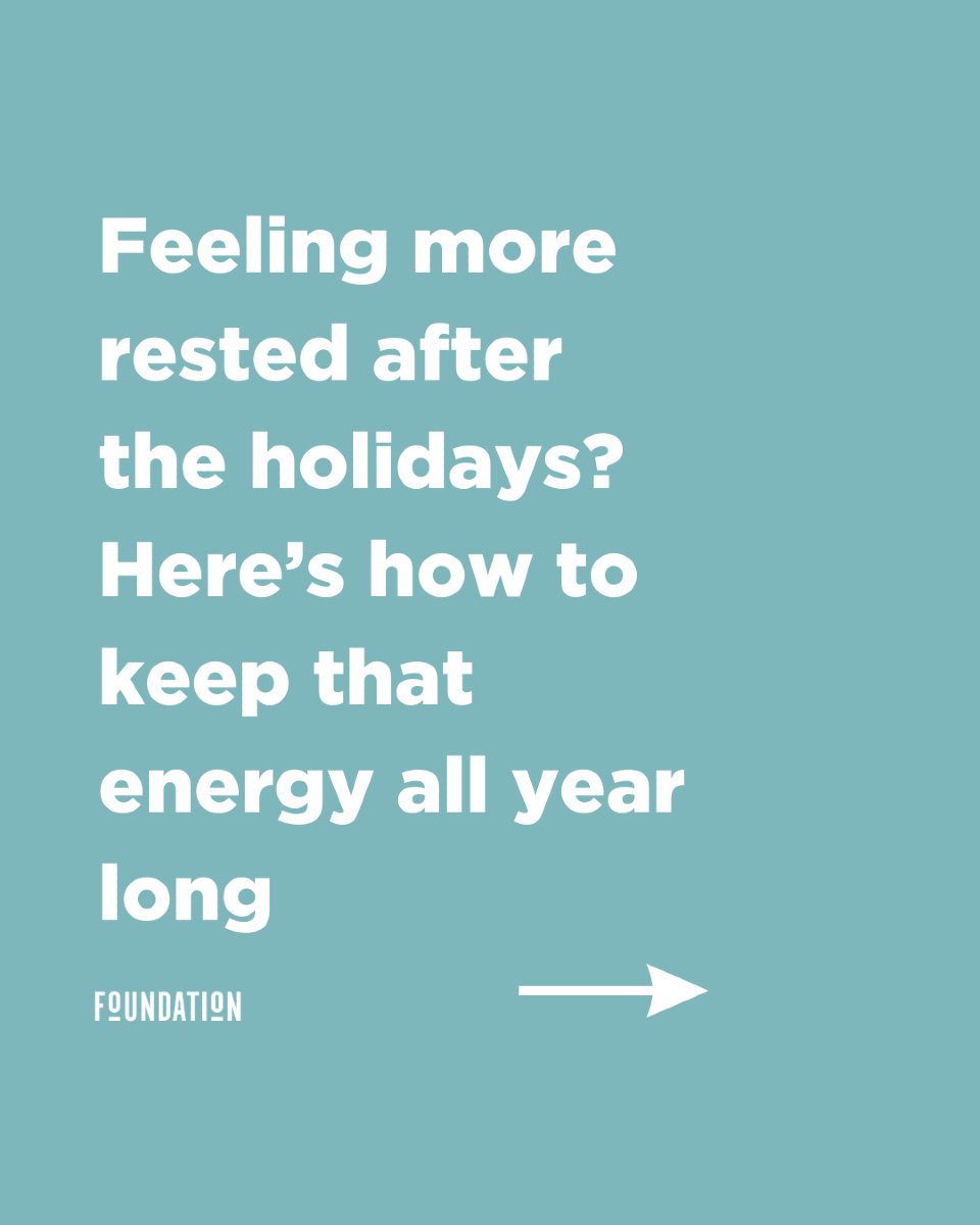 foundation_gym's tweet photo. Feeling more rested after the holidays? Here’s how to keep that energy all year long. https://t.co/S6IFfZB8c6