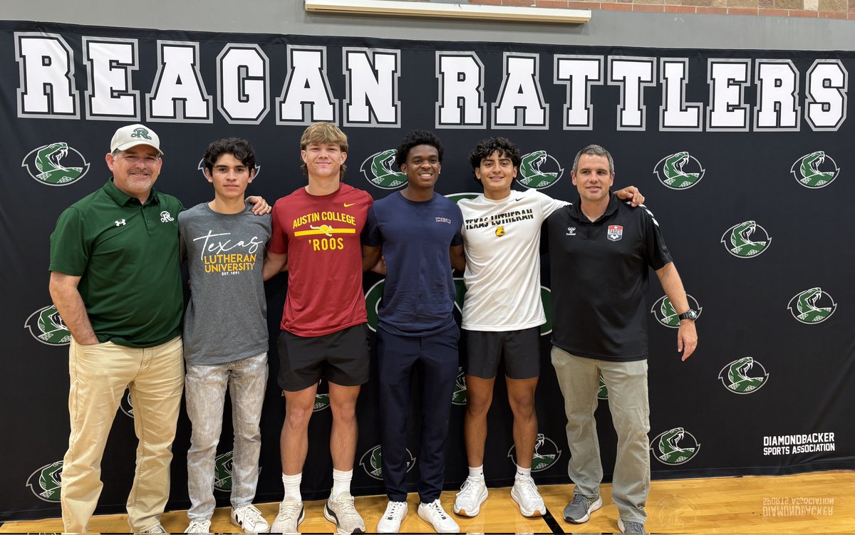 Reagan Boys Soccer (@rrboysoccer) on Twitter photo What a day! Congrats to Patrick Bassett <a href="/acsoccer/">Austin College ’Roos Men’s Soccer</a> David Villarreal and Jesus Carrillo <a href="/TLUSoccer/">TLU Soccer</a> and Jonathon Arzu <a href="/DBUMensSoccer/">DBU Men’s Soccer</a> for committing to play soccer in college. What a day! Congrats to Patrick Bassett <a href="/acsoccer/">Austin College ’Roos Men’s Soccer</a> David Villarreal and Jesus Carrillo <a href="/TLUSoccer/">TLU Soccer</a> and Jonathon Arzu <a href="/DBUMensSoccer/">DBU Men’s Soccer</a> for committing to play soccer in college.