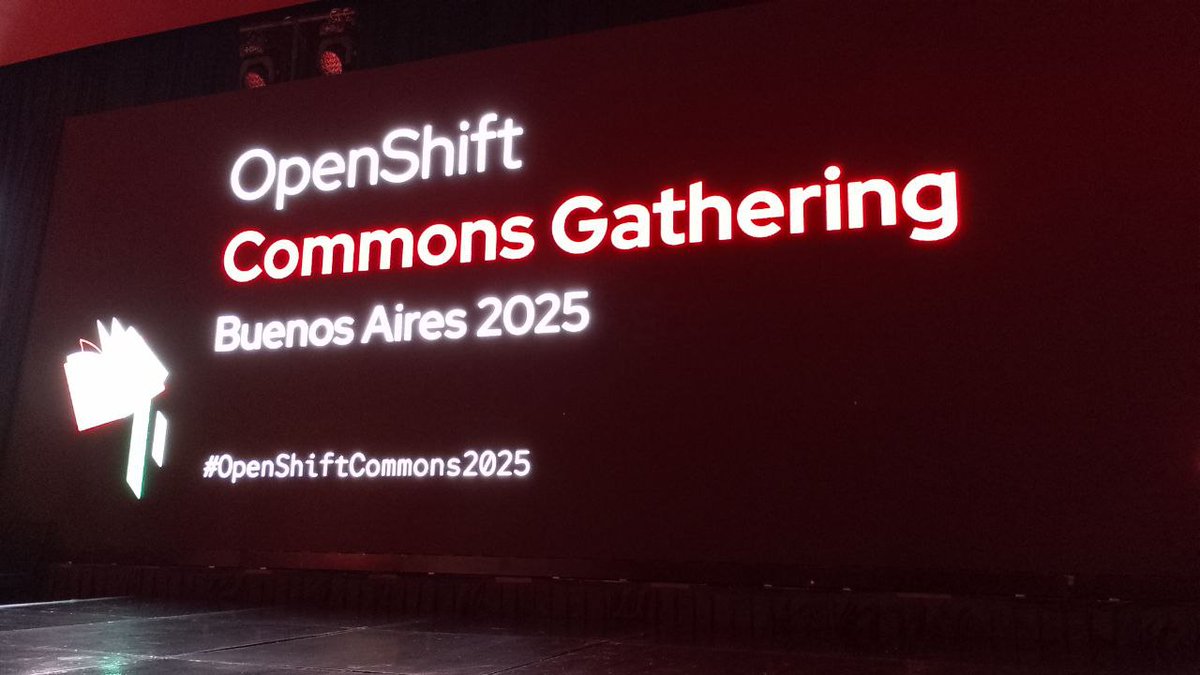 gcooplibre's tweet photo. Hoy estuvimos en #OpenShiftCommons2025 de @redhatla @RedHArgentina
Hermoso evento para intercambiar y conocer más de las tecnologías que usamos día a día #Ansible #OpenShift.
Destacamos las presentaciones de @L2_LaSegunda y de la Subsecretaria de Gobierno Digital de @BAProvincia https://t.co/scyXHDRJ5I