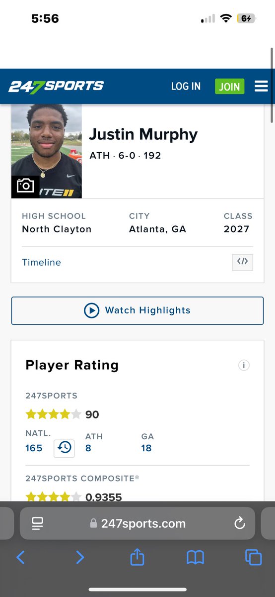 Justin JayMoney Murphy (@_jaymoney_02) on Twitter photo Grateful to receive four stars on <a href="/247Sports/">247Sports</a>
<a href="/nchsfb_/">North Clayton Football</a>
<a href="/CoachCapIV/">Coach Cap Burnett IV</a>
<a href="/Southside_Nate/">Coach Nate Wardlaw</a>
@RivalsWardlaw
<a href="/DukestheScoop/">Phillip Dukes</a>
<a href="/baconnetworkllc/">Bacon Network</a>
<a href="/ChadSimmons_/">ChadSimmons</a> Grateful to receive four stars on <a href="/247Sports/">247Sports</a>
<a href="/nchsfb_/">North Clayton Football</a>
<a href="/CoachCapIV/">Coach Cap Burnett IV</a>
<a href="/Southside_Nate/">Coach Nate Wardlaw</a>
@RivalsWardlaw
<a href="/DukestheScoop/">Phillip Dukes</a>
<a href="/baconnetworkllc/">Bacon Network</a>
<a href="/ChadSimmons_/">ChadSimmons</a>