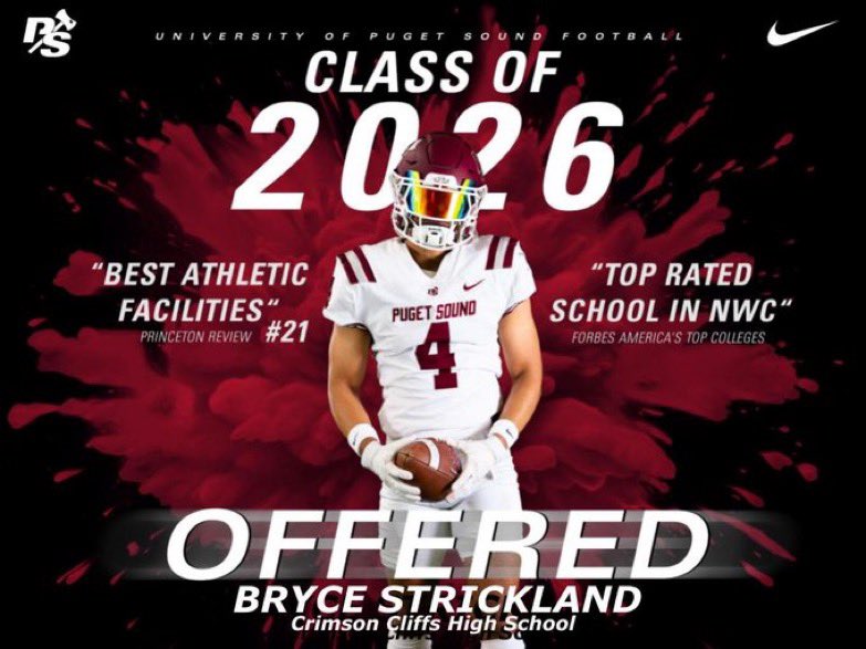 Bryce Strickland (@brycees_4) on Twitter photo After a great conversation with <a href="/LOGGER_LBCOACH/">UPS Loggers Coach Jeff Schmidt</a> I am humble and honored to announce I have received an offer to play at the University of Puget Sound. Shout out to my coach’s at <a href="/cchsmustangfb/">CCHSMustangFootball</a> for helping me get to where I am. <a href="/PSLoggers/">Puget Sound Loggers</a> After a great conversation with <a href="/LOGGER_LBCOACH/">UPS Loggers Coach Jeff Schmidt</a> I am humble and honored to announce I have received an offer to play at the University of Puget Sound. Shout out to my coach’s at <a href="/cchsmustangfb/">CCHSMustangFootball</a> for helping me get to where I am. <a href="/PSLoggers/">Puget Sound Loggers</a>