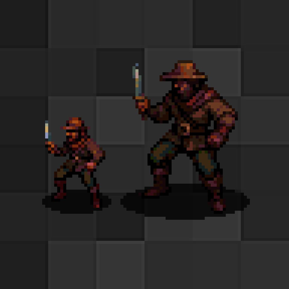 Rogue Design for Drag N' Loot, heavily inspired by the Gaúchos.

Gáuchos are the South-America's meadow-born nomad knights.

Drag N' Loot is a roguelike set in a Conquistador + D&amp;D scenario that I'm working with ciochetta, <a href="/pixelnovak/">PixelNovak</a> and team to develop.

Much more about it is