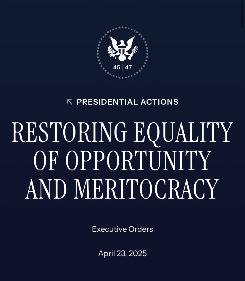 FluteMagician's tweet photo. 1) A salvo of executive orders from Trump just dropped. And this one? This one ends some civil rights laws. Not only on a federal level, but the order gives the Attorney General the authority to end state civil rights laws. Let’s begin⬇️ https://t.co/4PeFh6Yt3F