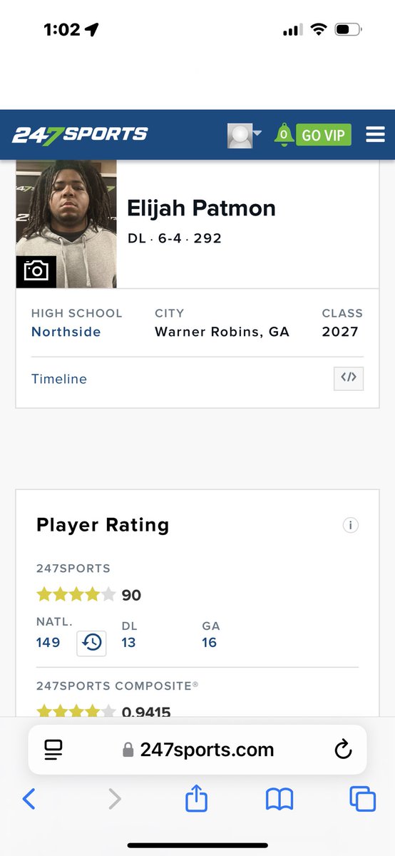 #AGTG , Blessed to be ranked a 4 ⭐️defense lineman by 247!! @247sports