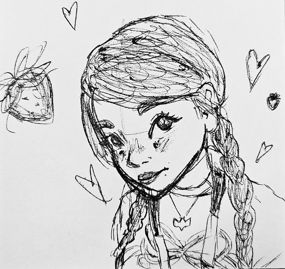 chaemymuse's tweet photo. Chaeyoung sketches for her bday 🍓🎂🎉🐯

#TWICE #chaeyoung #kpop #Procreate #fanart https://t.co/5lYU3hzVGw