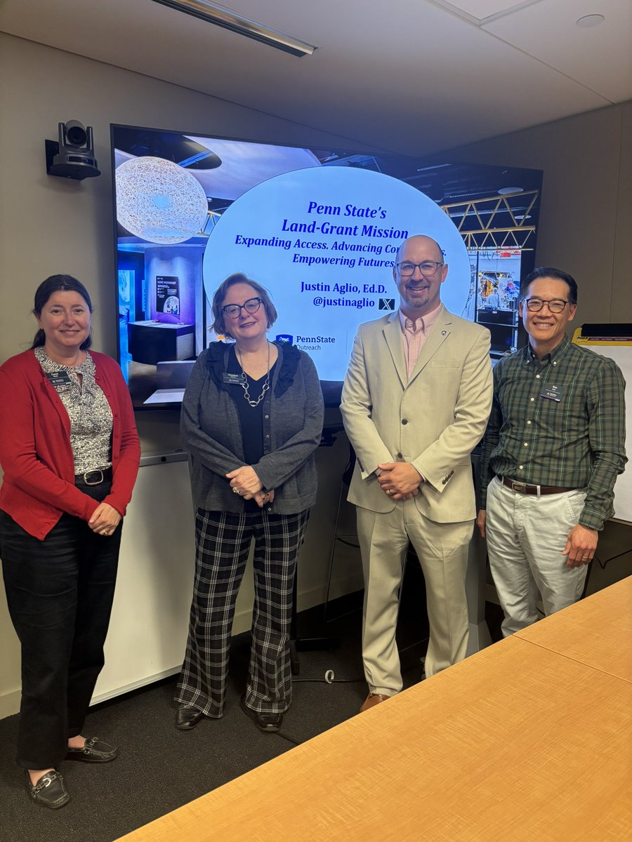 Honored to visit Penn State <a href="/DickinsonLaw/">DickinsonLaw</a> today to discuss the evolving role of @Penn_State’s land-grant mission. From collective impact to student success, <a href="/PSUOutreach/">Penn State Outreach</a> is driving change across PA. Grateful for the warm welcome and inspiring conversations! #WeAre #LandGrant