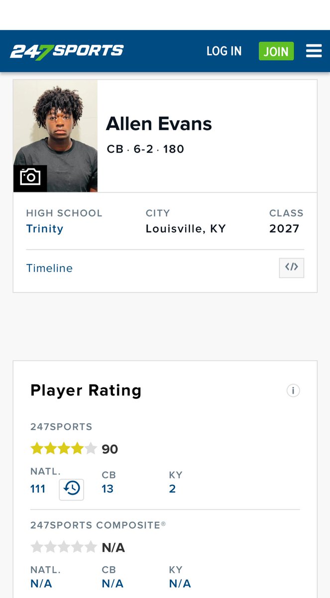 Allen “LA” Evans IV (@allenevans_0) on Twitter photo 247sports.com/player/allen-e…
Blessed and honored to become a 4 star⭐️ in the class of 2027 !! Thanking God, family, coaches, teammates, and my trainer !! <a href="/Aspirationsgym/">C.Vaughn@Aspirations</a> <a href="/TrinityHSFB/">Trinity HS Football</a> <a href="/Coach_MFox/">Michael Fox</a> <a href="/JonHilbert23/">JonHilbert</a> <a href="/jdemling/">Jody Demling</a> <a href="/AllenTrieu/">Allen Trieu</a> <a href="/SWiltfong_/">Steve Wiltfong</a> <a href="/ChadSimmons_/">ChadSimmons</a> 247sports.com/player/allen-e…
Blessed and honored to become a 4 star⭐️ in the class of 2027 !! Thanking God, family, coaches, teammates, and my trainer !! <a href="/Aspirationsgym/">C.Vaughn@Aspirations</a> <a href="/TrinityHSFB/">Trinity HS Football</a> <a href="/Coach_MFox/">Michael Fox</a> <a href="/JonHilbert23/">JonHilbert</a> <a href="/jdemling/">Jody Demling</a> <a href="/AllenTrieu/">Allen Trieu</a> <a href="/SWiltfong_/">Steve Wiltfong</a> <a href="/ChadSimmons_/">ChadSimmons</a>