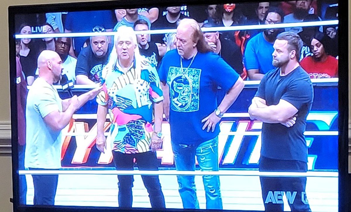 CoachWilliamsRC's tweet photo. One of, if not the Greatest Tag Team of all time, making an appearance on #AEWDynamite #AEW #RockAndRollExpress https://t.co/Jo1iayIx0w