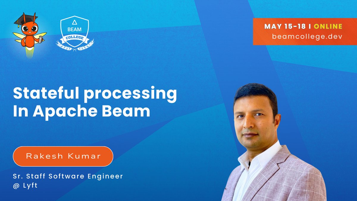 beam_college's tweet image. Rakesh Kumar will be a speaker at #BeamCollege 2025! 🌟

🚀 Delve into the diverse functionalities provided by stateful processing and understand how to leverage #ApacheBeam&apos;s capabilities effectively in data engineering projects.

👉beamcollege.dev