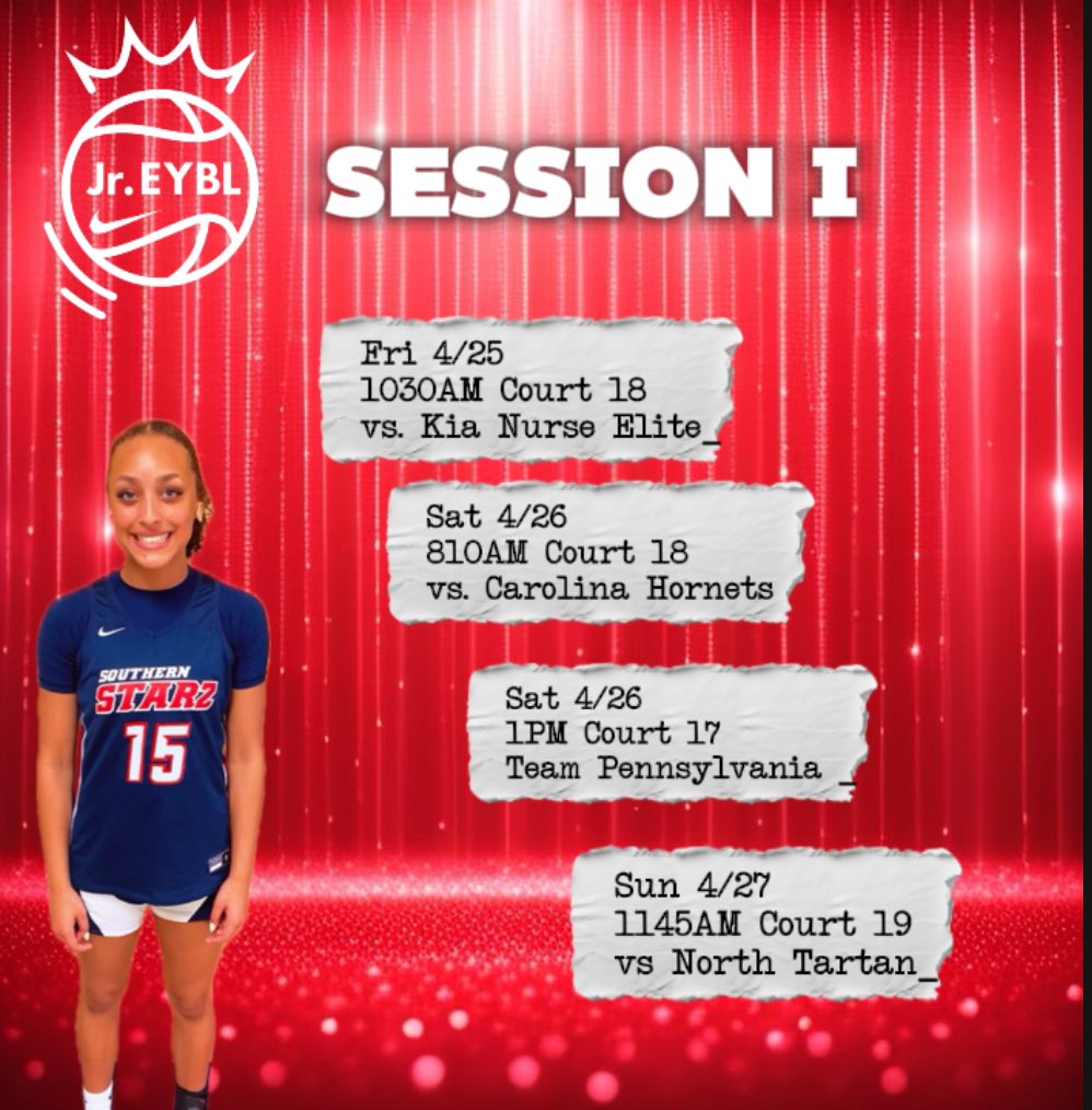 Sophie Konrad (@sokonrad1) on Twitter photo Looking forward to Session 1!!! Ready to hit the court. <a href="/NikeGirlsEYBL/">Nike Girls EYBL</a> <a href="/ALSoStarz/">AL Southern Starz</a> Looking forward to Session 1!!! Ready to hit the court. <a href="/NikeGirlsEYBL/">Nike Girls EYBL</a> <a href="/ALSoStarz/">AL Southern Starz</a>
