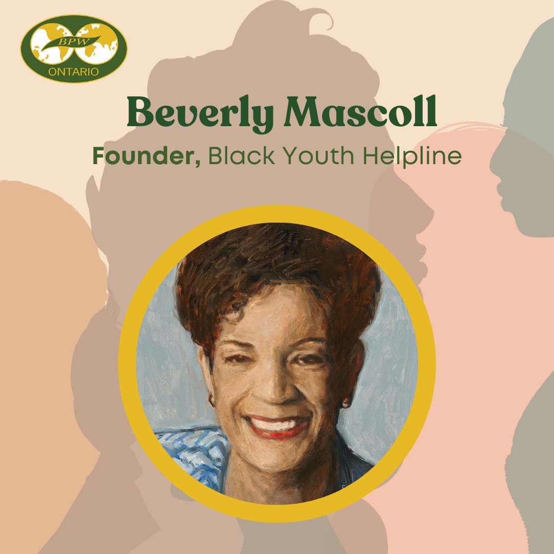 💚💛Women Wednesday Series💚💛

This week, we are honoured to spotlight the incredible late Beverly Mascoll! This Ontario educator saw a need and acted, founding the Black Youth Helpline to provide essential support and resources for Black youth in Toronto❣️ #BPWOntario