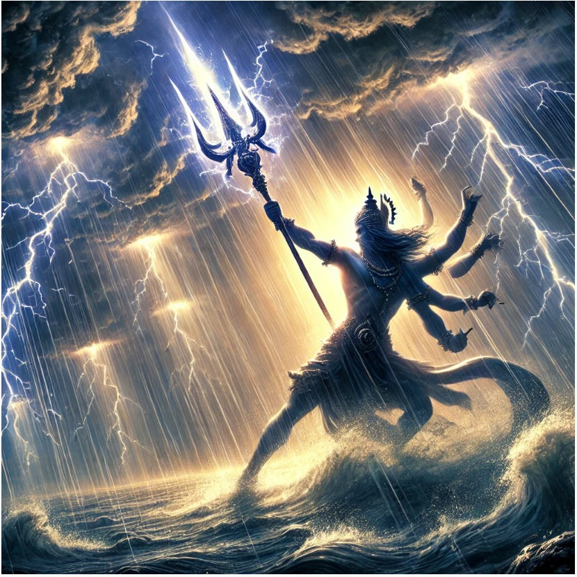 Indra, the Rainmaker: Destroyer of Vritra and the Deceiving Forces In the ancient text of the Rig Veda, Indra is hailed as the "hurler of the Four-angled Rain-producing Bolt." Divine hero of the cosmos, a deity with the power to bring rain and sunshine, thus saving humanity