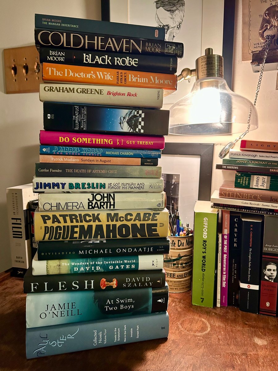 CraigAndrewDowd's tweet image. I hit the Strand today; here’s what I lugged back to the train.