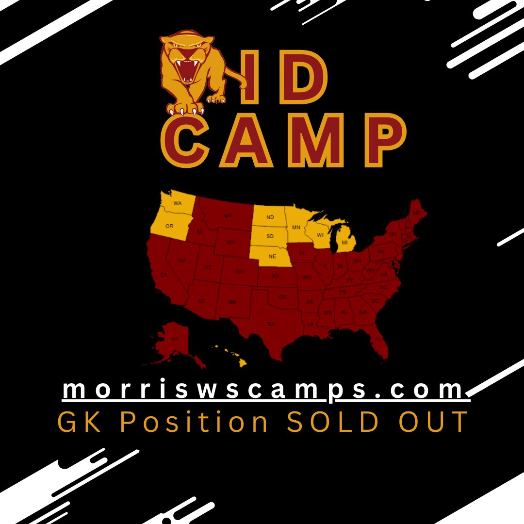 ⚽️FUTURE COUGS!!! Come and join us for our overnight ID camp on July 26th and 27th. Sign up while there are spots left, GK is now SOLD OUT!!! 9 states now represented in our inaugural camp!!!🦁#RollCougs