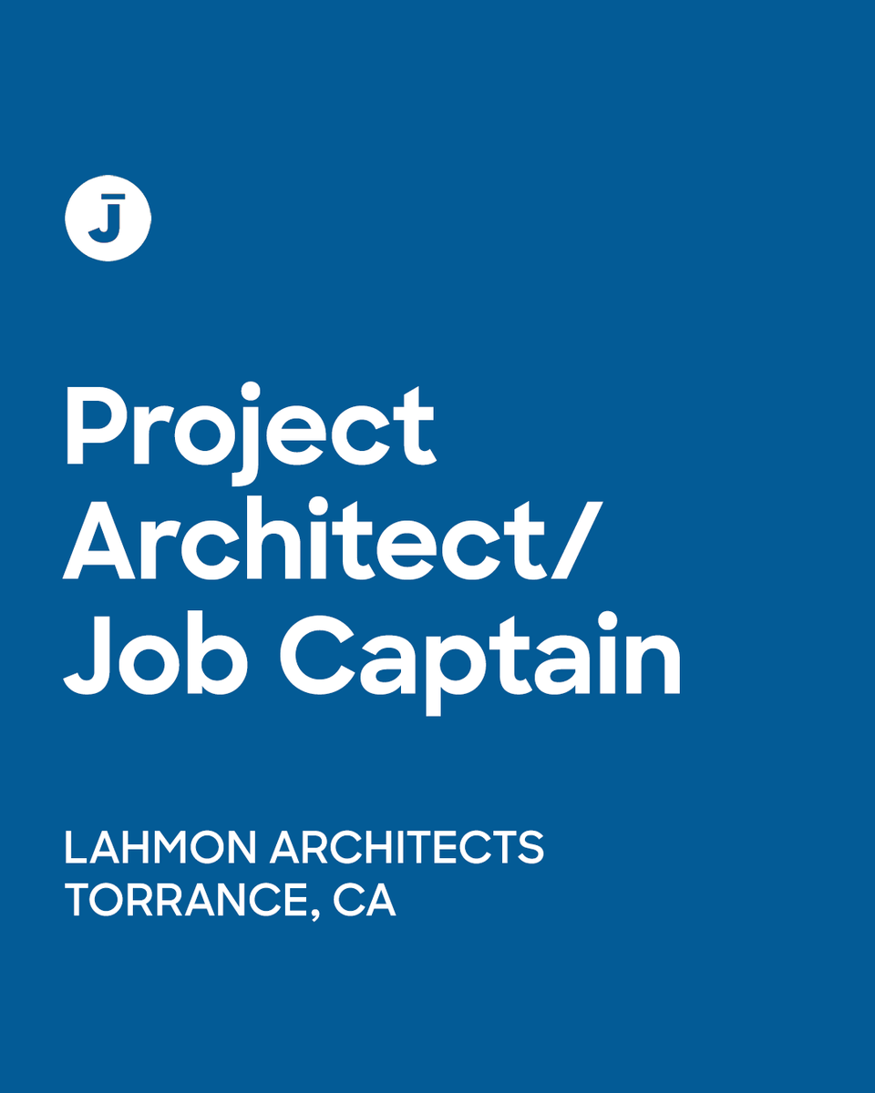 archinectjobs's tweet photo. Today's Employer of the Day is Lahmon Architects. They're currently hiring a Project Architect/Job Captain in Torrance, California.

https://t.co/ZfX5gZbziw

#ArchinectJobs #ArchinectEOTD #ArchitectureJobs #LosAngelesJobs #LAJobs #TorranceJobs https://t.co/K0nsldyRlG