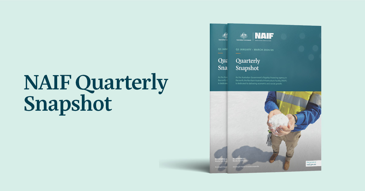 Our latest Quarterly Snapshot (January to March) 2024-25 is now available.

This quarter we've progressed opportunities through our pipeline, delivered $148.3 million in draw downs, and reported an increase in Indigenous procurement outcomes. 

naif.gov.au/media-centre/q…