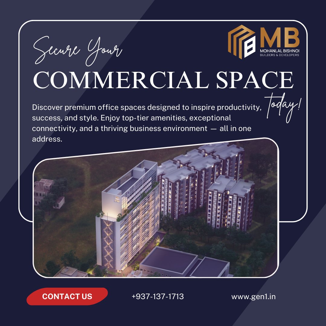 mbbdbuilders's tweet photo. 🚀 Ready to Elevate Your Business?

Discover premium commercial spaces designed for growth, innovation, and success — only with Mohanlal Bishnoi Builders &amp; Developers.

📍 Prime Locations | 🏢 Modern Infrastructure | 🔒 RERA Approved
📞 +937-137-1713 | 🌐 https://t.co/Eb650mIKJ1 https://t.co/jjEWmO93hi