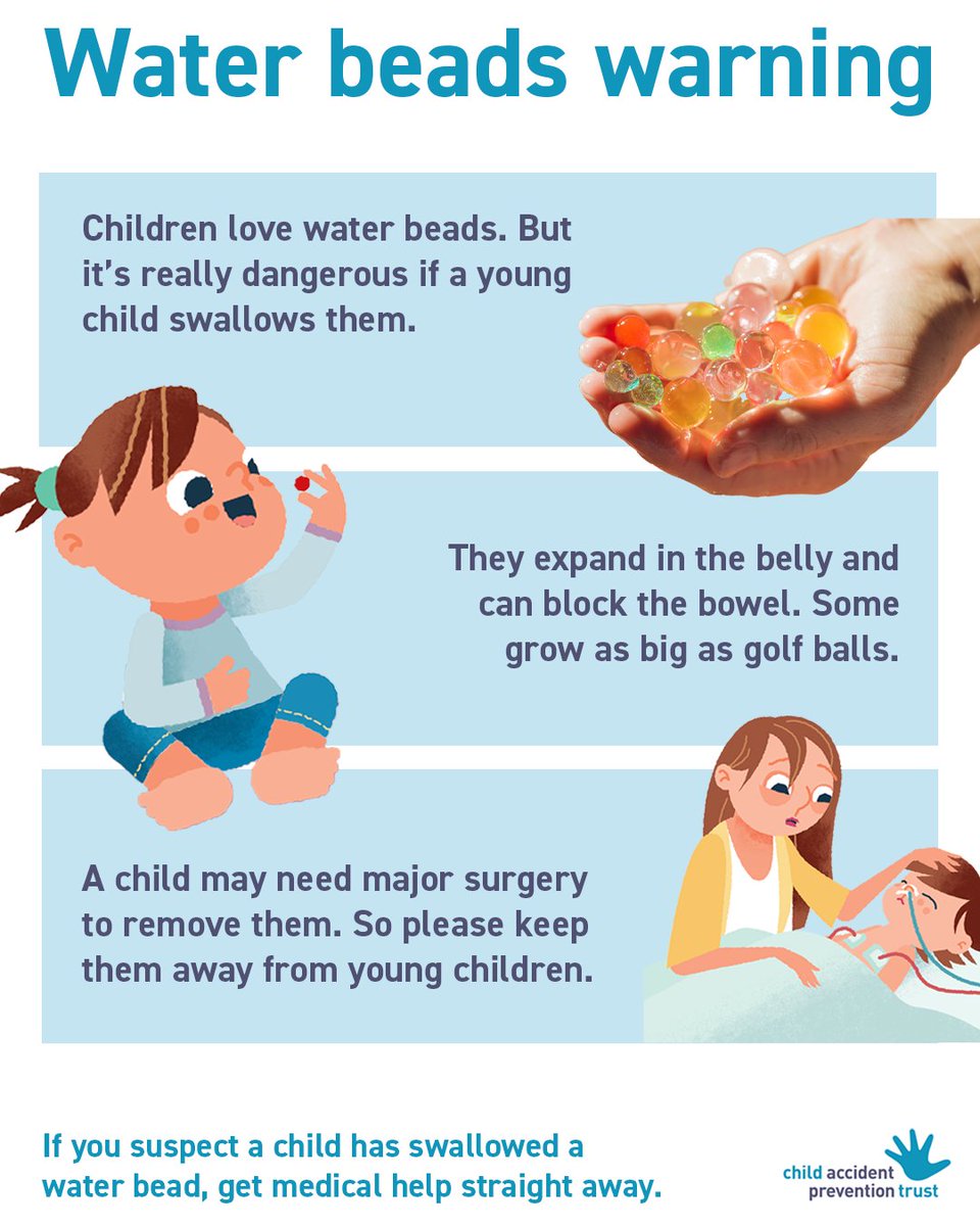 With their bright colours and squishy feel, water beads are especially appealing to young children. 
But they can be really dangerous if swallowed. 

That’s why we’re urging you to keep them away from small children.

Learn more: capt.org.uk/keep-water-bea…