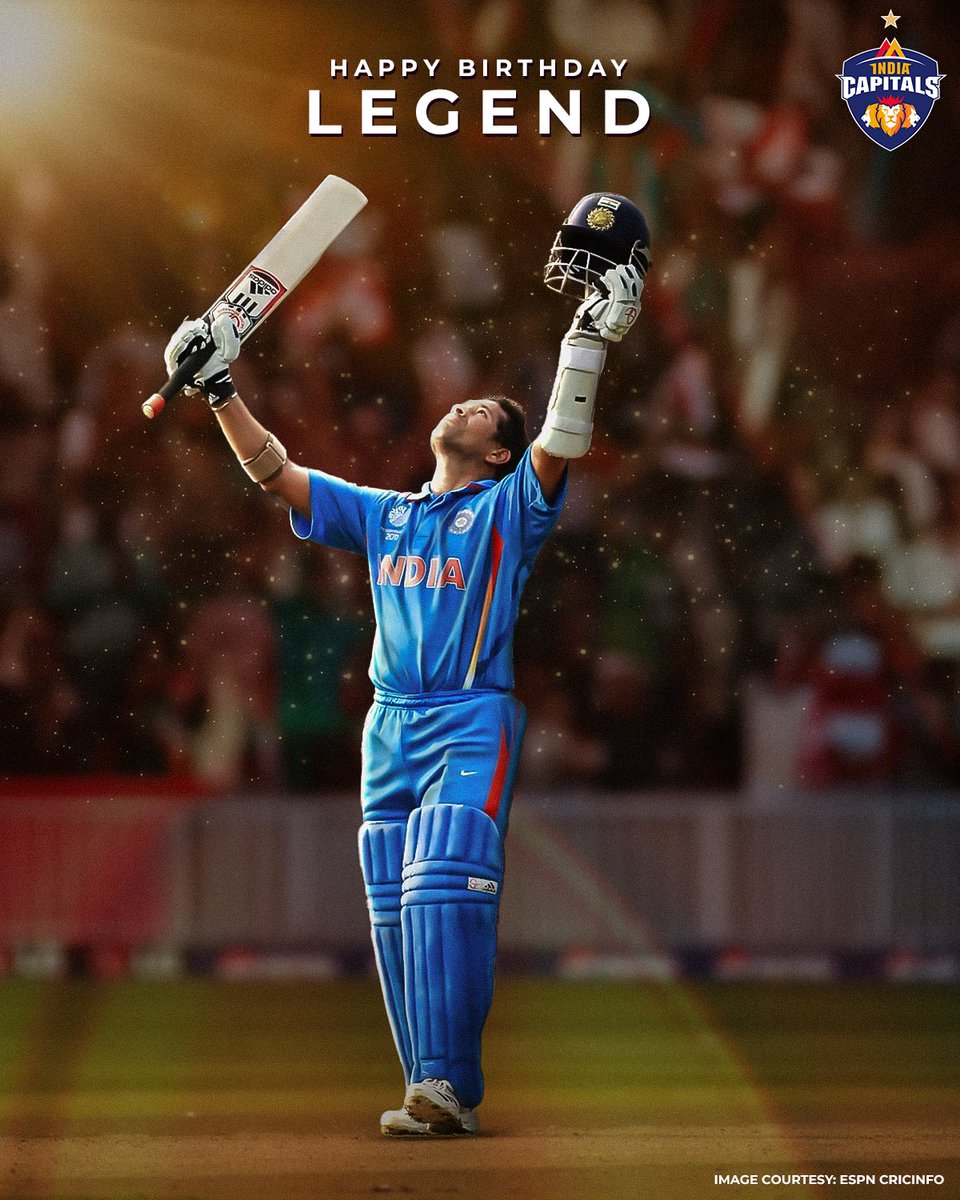 India Capitals (@capitalsindia) on Twitter photo To the man who made cricket a religion! ๐
To the icon who turned dreams into records! ๐
To the legend who continues to inspire generations! ๐
Happy Birthday, <a href="/sachin_rt/">Sachin Tendulkar</a> โค๐
#RukengeNahi #LegendsAssemble To the man who made cricket a religion! ๐
To the icon who turned dreams into records! ๐
To the legend who continues to inspire generations! ๐
Happy Birthday, <a href="/sachin_rt/">Sachin Tendulkar</a> โค๐
#RukengeNahi #LegendsAssemble
