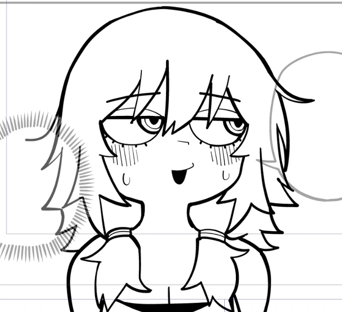こういう顔描いてる時が一番楽しいかも 