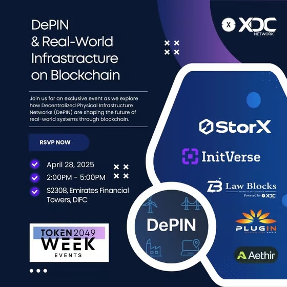 InitVerse (@initverse) on Twitter photo Builders, thinkers, and DePIN dreamers
Weโre teaming up with <a href="/XDCFoundation/">XDC Foundation</a> for a deep dive into the future of decentralized infrastructure:
โPowering the Future: DePIN & Real-World Infrastructure on Blockchainโ
April 28 | 2PM - 5PM (GMT+3)
This isnโt just another panel ๏ผitโs Builders, thinkers, and DePIN dreamers
Weโre teaming up with <a href="/XDCFoundation/">XDC Foundation</a> for a deep dive into the future of decentralized infrastructure:
โPowering the Future: DePIN & Real-World Infrastructure on Blockchainโ
April 28 | 2PM - 5PM (GMT+3)
This isnโt just another panel ๏ผitโs