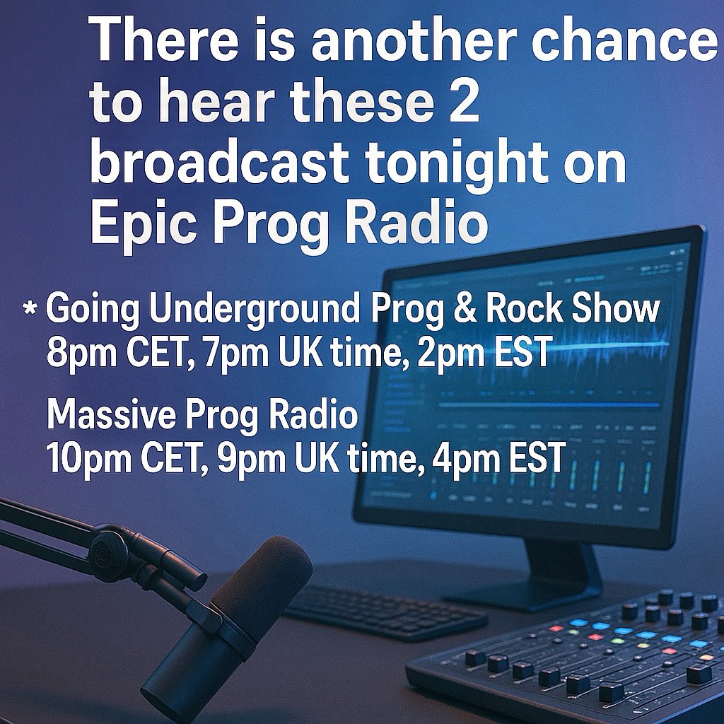 Don’t miss it—prog like you’ve never heard before!

linktr.ee/epicprogradio

#progressiverock #progrock #neoprog  #rockprogressif #independentmusic #newprog #recentprogonly #artrock #airplay #epicprogradio