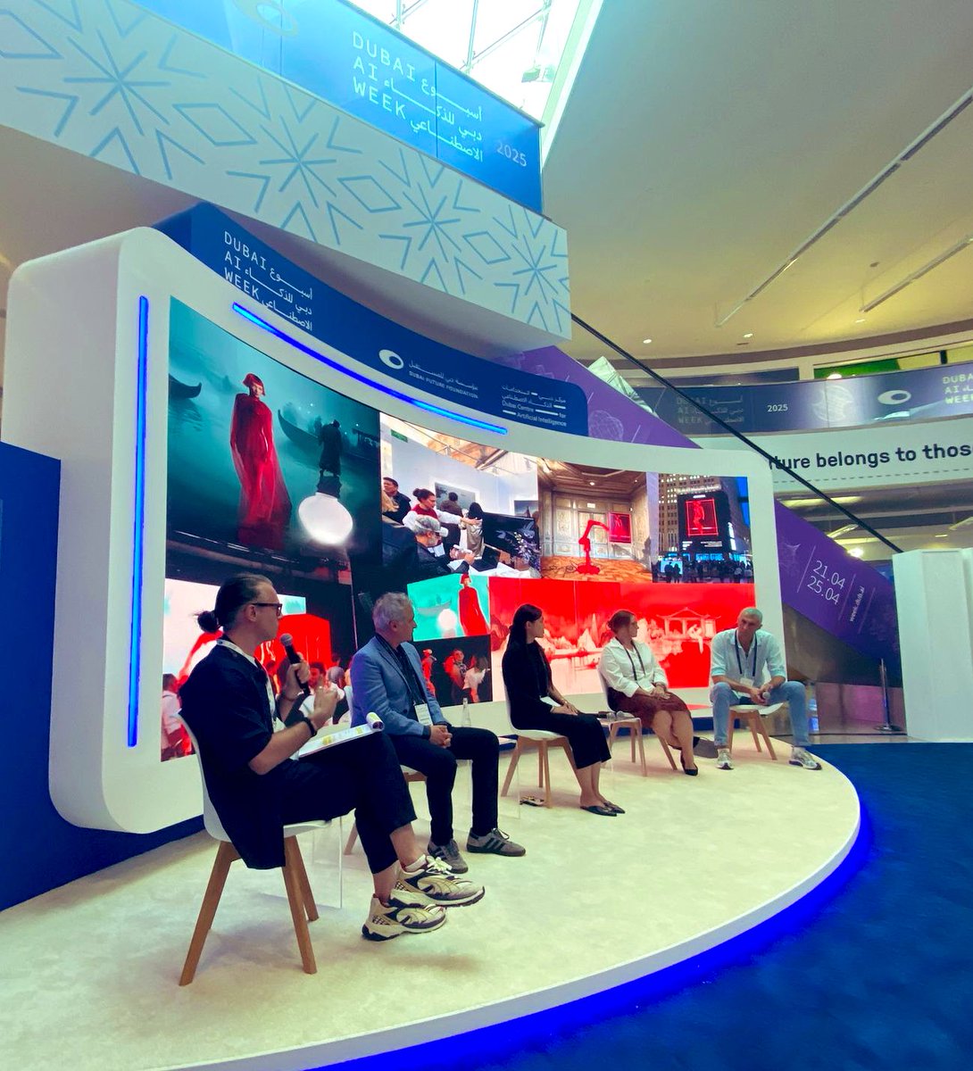 Giuseppe Moscatello (@g_moscatello) on Twitter photo Conversations about AI and art are vital as new media becomes more present in the art world.
Grateful to be part of this discussion at Dubai AI Week at <a href="/DubaiFuture/">Dubai Future Foundation</a> with <a href="/mondoir/">Mondoir</a> <a href="/martino_design/">Mauro Martino</a> Genesis Kai <a href="/FarahAndrews/">Farah Andrews</a> #DubaiAIWeek2025 Conversations about AI and art are vital as new media becomes more present in the art world.
Grateful to be part of this discussion at Dubai AI Week at <a href="/DubaiFuture/">Dubai Future Foundation</a> with <a href="/mondoir/">Mondoir</a> <a href="/martino_design/">Mauro Martino</a> Genesis Kai <a href="/FarahAndrews/">Farah Andrews</a> #DubaiAIWeek2025
