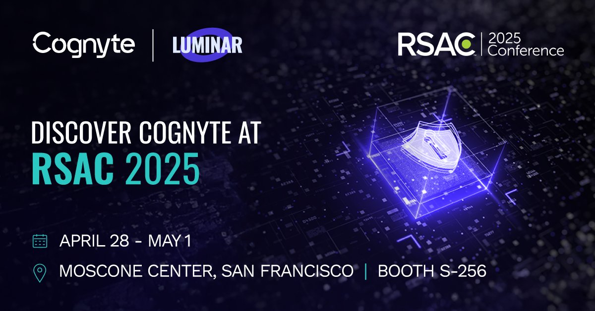 Come meet our experts and explore LUMINAR, our all-in-one, AI-powered external threat intelligence solution, at <a href="/RSAConference/">RSA Conference</a>!

🔗 Book a private meeting: info.cognyte.com/rsac-2025