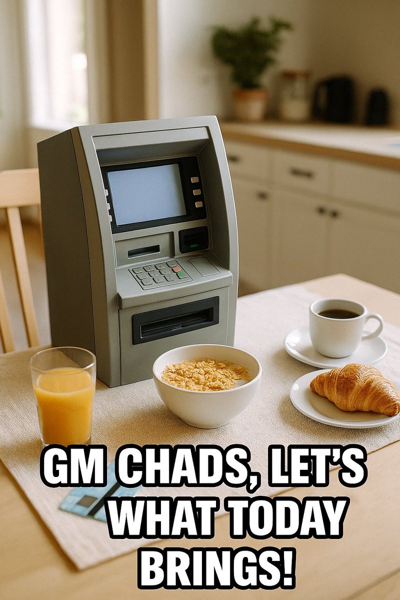 moonradar_1's tweet photo. Gm Chads!
The $ATM Army is wide awake and locked in.
Charts green, rewards steady — every 420 sec we print that sweet $USDC.
Drop a GM if you’re still holding like a true Chad!
#ATMarmy #420sec #USDCgang #ChadOnlyZone #SolanaStrong https://t.co/nunM8GLASC