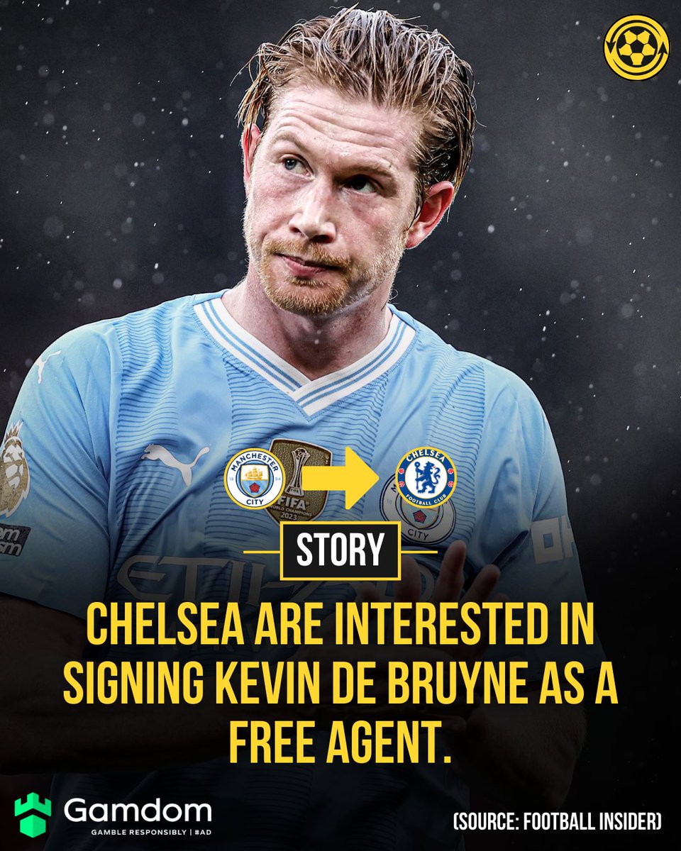 🚨 𝗕𝗥𝗘𝗔𝗞𝗜𝗡𝗚: Chelsea are interested in bringing Kevin De Bruyne back to the club this summer as a free agent.

(Source: Football Insider) 

Do you want to see De Bruyne STAY in the Premier League? 🤔