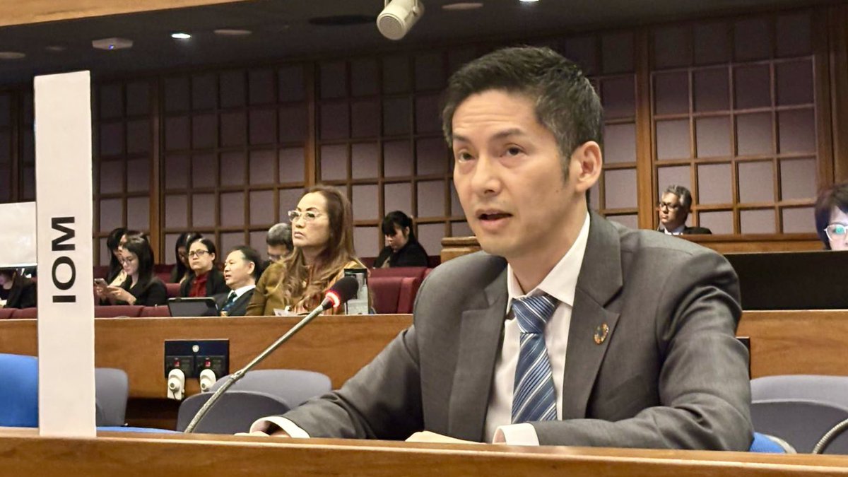 iori_IOM's tweet photo. 🌏Today at #ESCAP81, I delivered #IOM’s statement as Coordinator of Asia-Pacific UN Network on #Migration.
#GlobalCompactForMigration is vital to #SDG achievement as affirmed in the #GCM Review. Let’s sustain momentum to protect #migrants, expand pathways, and build #resilience! https://t.co/O9PdkGJSAN