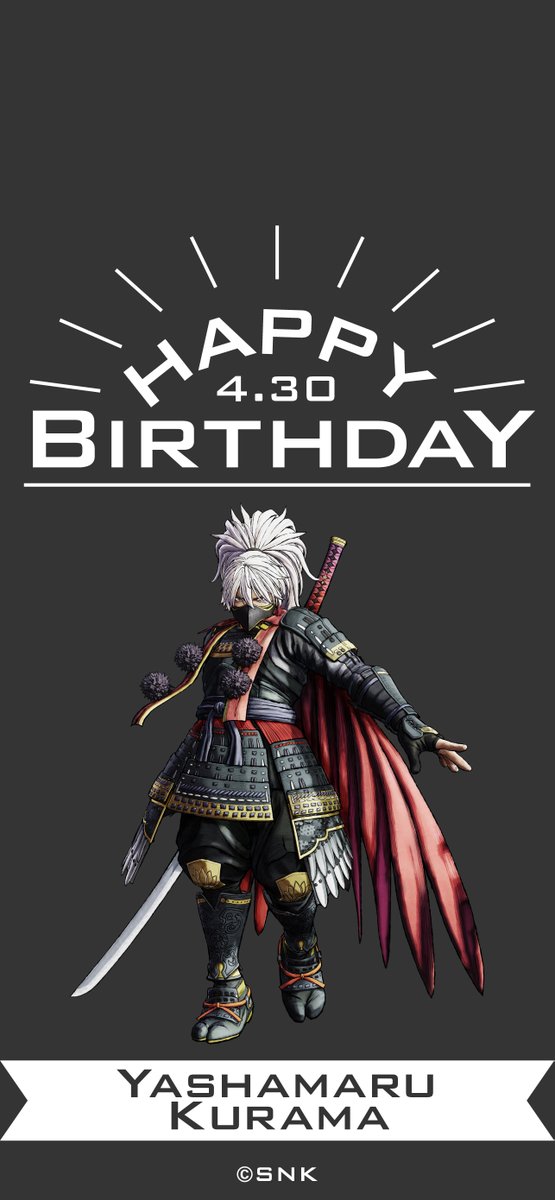 KOFstudio_jp's tweet photo. 【誕生日Pick UP】
SNKキャラクターの誕生日を1人ずつご紹介！

4月30日は鞍馬夜叉丸の誕生日です💐
Happy Birthday！

#KOFstudio #SNK #サムスピ #誕生日 https://t.co/nhRhDGmShr