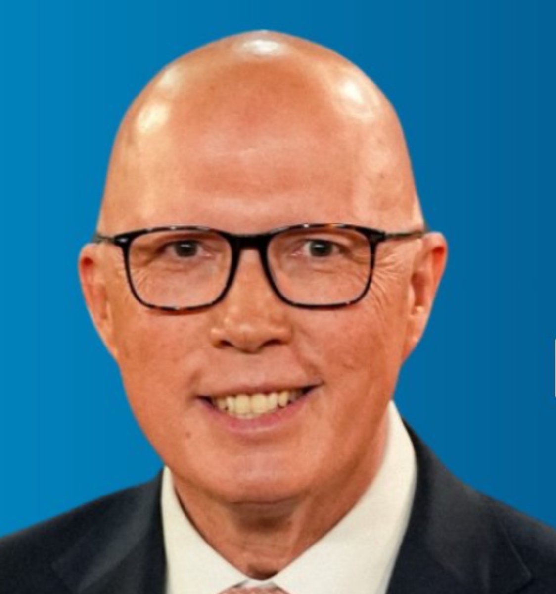 something disgusting to note here is that if you ever saw dutton with his glasses off, there would be two deep indentations where the arms sit above his ears. in this image it looks as though the flesh is beginning to absorb the acrylic frames. things to consider at the polls