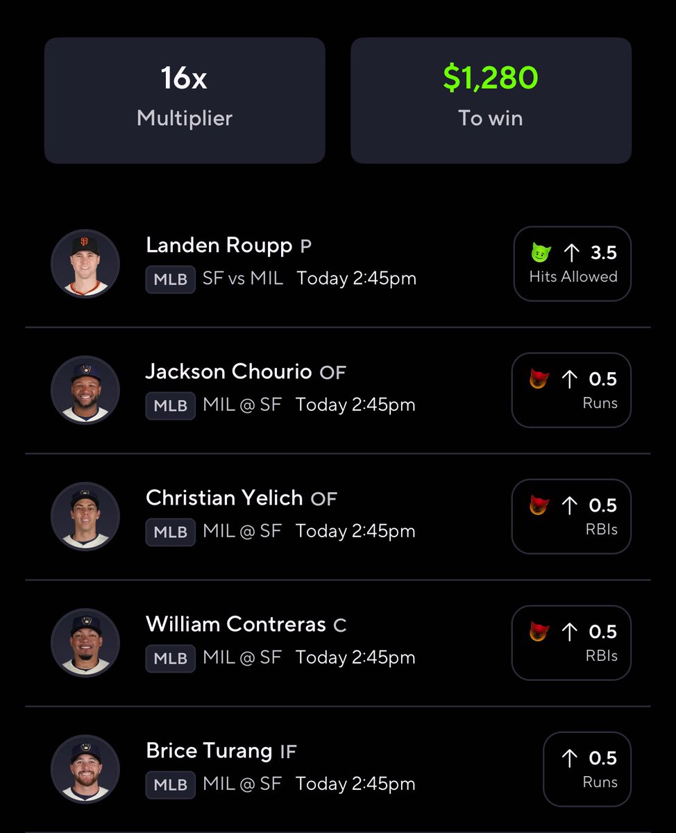16 FREE MONTHS + $100 to one person if this PrizePicks Demon Slip Sweeps 🧹

Homer model dropping at 369 

Free Trial Here +65u YTD dubclub.win/r/p/pri-8xdr6/…