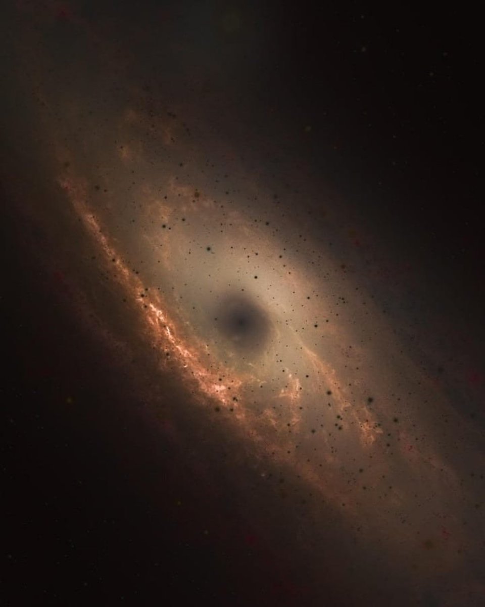 latestinspace's tweet image. HDR negative image of the Andromeda galaxy from #NASA 🪐