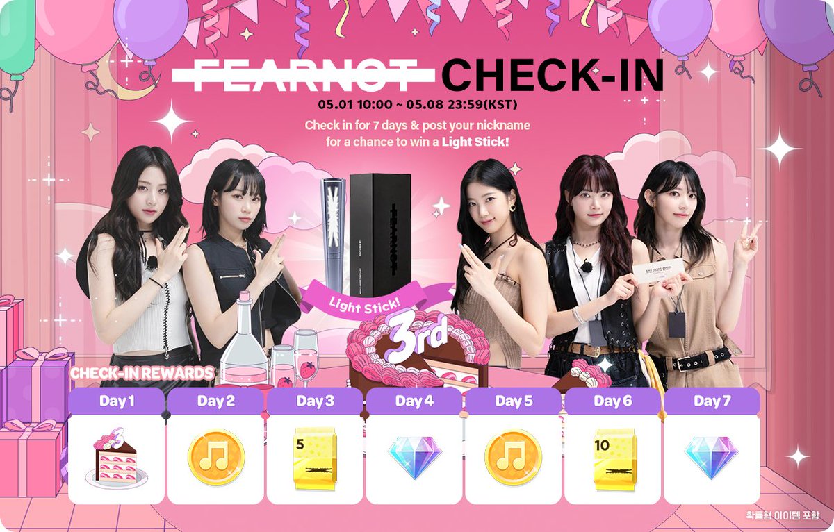Rhythm Hive Official (@rhythmhive_twt) on Twitter photo ๐ญ๐ฌ๐จ๐น๐ต๐ถ๐ป ๐ช๐ฏ๐ฌ๐ช๐ฒโ๐ฐ๐ต โจ
๐ ๋งค์ผ๋งค์ผ ์ถ์ ์ฒดํฌ ์๋ฃ?
๊ทธ๋ผ ์์๋ด ๋ฐ์ ์ค๋น๋ ์๋ฃ! ๐
#LE_SSERAFIM ์ถ์ ์ด๋ฒคํธ ๋๊ธ ๋จ๊ธฐ๊ณ
๐ก FEARNOT ์์๋ด ๋ฐ์ ๊ฐ์ธ์! ๐
์ฐธ์ฌ ๋ฐฉ๋ฒ ๋ณด๊ธฐ ๐ hybe.im/a1BpE
#๋ฆฌ๋ฌํ์ด๋ธ #RhythmHive #๋ฅด์ธ๋ผํ #LE_SSERAFIM ๐ญ๐ฌ๐จ๐น๐ต๐ถ๐ป ๐ช๐ฏ๐ฌ๐ช๐ฒโ๐ฐ๐ต โจ
๐ ๋งค์ผ๋งค์ผ ์ถ์ ์ฒดํฌ ์๋ฃ?
๊ทธ๋ผ ์์๋ด ๋ฐ์ ์ค๋น๋ ์๋ฃ! ๐
#LE_SSERAFIM ์ถ์ ์ด๋ฒคํธ ๋๊ธ ๋จ๊ธฐ๊ณ
๐ก FEARNOT ์์๋ด ๋ฐ์ ๊ฐ์ธ์! ๐
์ฐธ์ฌ ๋ฐฉ๋ฒ ๋ณด๊ธฐ ๐ hybe.im/a1BpE
#๋ฆฌ๋ฌํ์ด๋ธ #RhythmHive #๋ฅด์ธ๋ผํ #LE_SSERAFIM