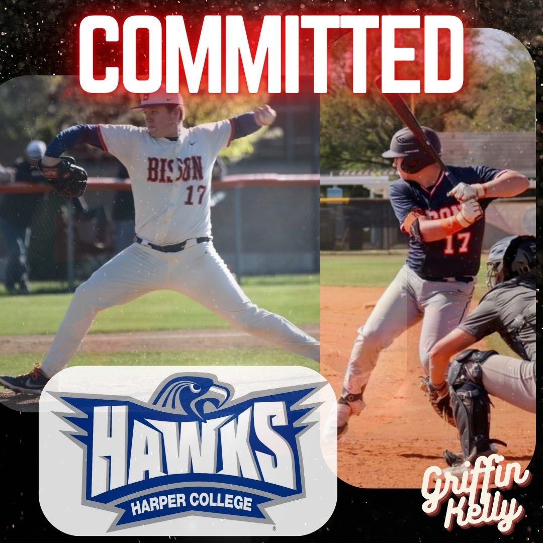 Griffin Kelly (@griffin_kelly17) on Twitter photo I am very excited and blessed to announce that I will continue my academic and baseball career at Harper College. I would like to thank my parents and family, teammates, and coaches who have given me love and support throughout the years. Go Hawks!
<a href="/BGBaseball_1973/">BG Baseball</a> <a href="/dmilano224/">Dominic Milano</a> I am very excited and blessed to announce that I will continue my academic and baseball career at Harper College. I would like to thank my parents and family, teammates, and coaches who have given me love and support throughout the years. Go Hawks!
<a href="/BGBaseball_1973/">BG Baseball</a> <a href="/dmilano224/">Dominic Milano</a>