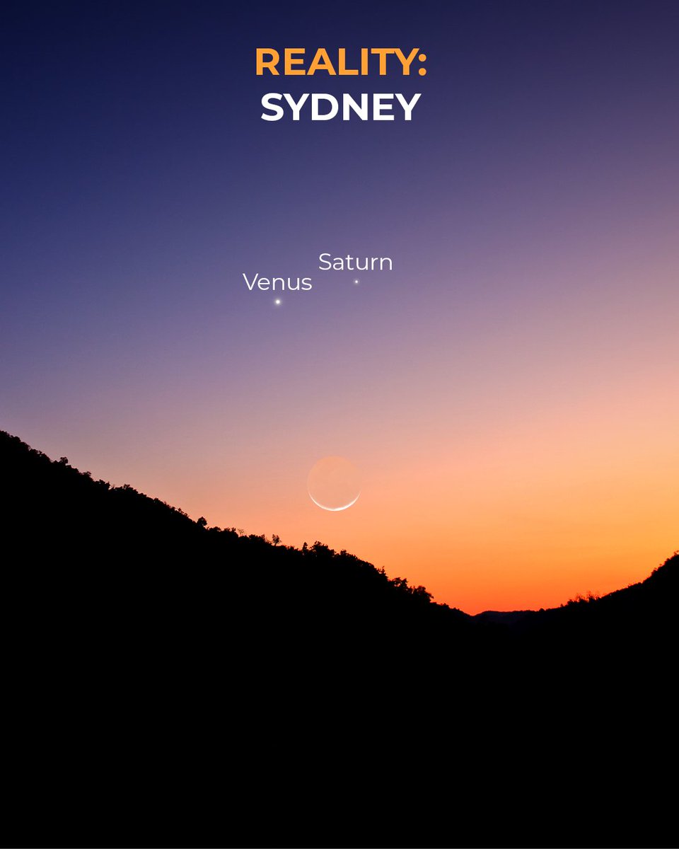StarWalk's tweet photo. 🌙😄 Smiley Face Moon on April 25, 2025? Sort of...

You might’ve seen a viral claim that a "smiley face Moon" is coming soon — and while there’s some truth to it, the reality isn’t quite as dramatic as those viral pics.

✔️ Yes, a crescent Moon and two bright planets will appear before dawn on April 25.
⚠️ But:
• The planets (the “eyes”) will have very different brightness.
• The “smile” will be tilted — not upright like in the viral image.

📱Swipe up to see how this sky scene will actually look from different cities. (These are simulations, not real photos.)

Use Star Walk 2 app to learn how the objects will look like from your location!

#SmileyMoon #AstronomyMyths #AprilSky #MoonAndPlanets #StarWalk #SkyTonight #NightSky2025