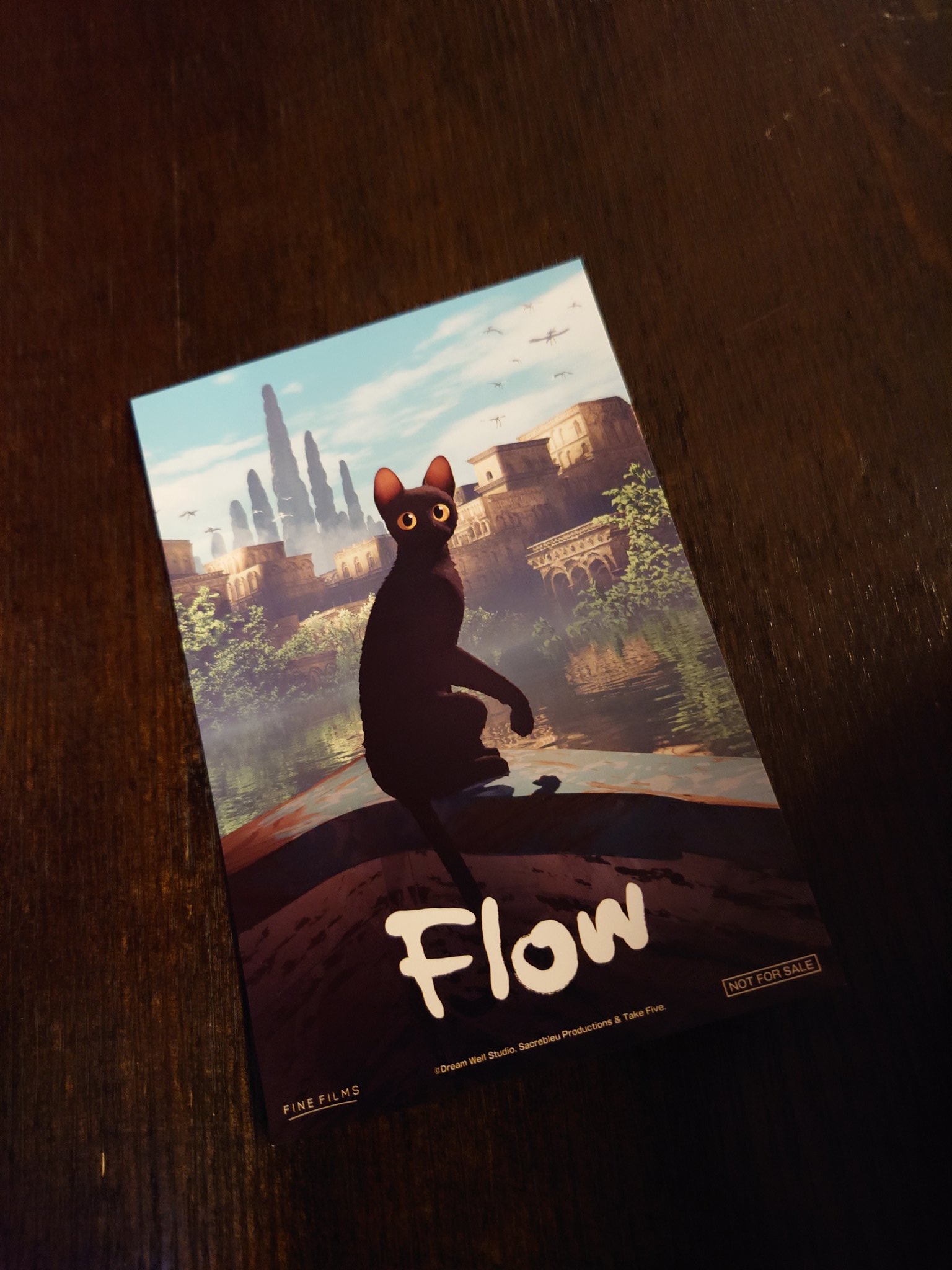 映画『Flow』入場者特典 ぬりえカード （8月16日～ 入場特典