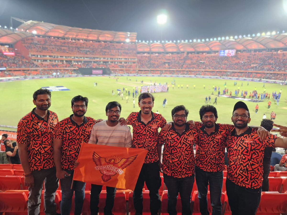 shivayacham's tweet photo. @SunRisers 

Match day at the stadium and my little son supporting orange army as he turned 3 months old yesterday🧡!

@srhfansofficial

#iplt20 #OrangeArmy #SRHvsMI #PlayWithFire https://t.co/KA9MN2LpDO