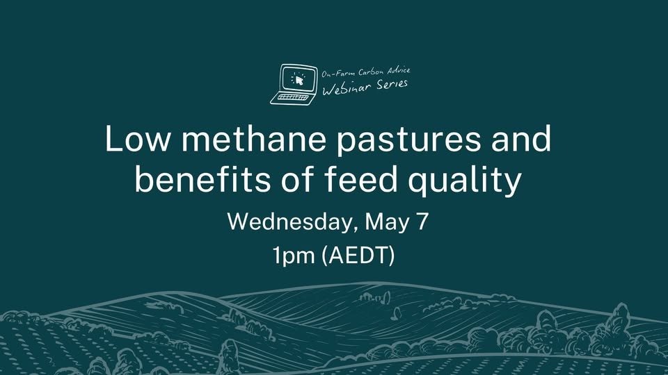 Trangie Agricultural Research Centre (@trangiec) on Twitter photo 🎙️WEBINAR🎙️
📅7th May @ 1pm
With the On-farm Carbon Advice team & DPIRD's Pastures team!
Strategies for designing pasture mixes that can⬇️ emissions in extensive grazing systems & enhance farming practices.
Register here: us06web.zoom.us/.../reg.../UE4…
<a href="/NSWDPI_Pastures/">NSW Pastures</a> <a href="/NSW_Livestock/">NSW Livestock</a> 🎙️WEBINAR🎙️
📅7th May @ 1pm
With the On-farm Carbon Advice team & DPIRD's Pastures team!
Strategies for designing pasture mixes that can⬇️ emissions in extensive grazing systems & enhance farming practices.
Register here: us06web.zoom.us/.../reg.../UE4…
<a href="/NSWDPI_Pastures/">NSW Pastures</a> <a href="/NSW_Livestock/">NSW Livestock</a>