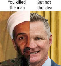 nba_ruim's tweet photo. Steve kerr é um terrorista https://t.co/xxkj5GgzaI