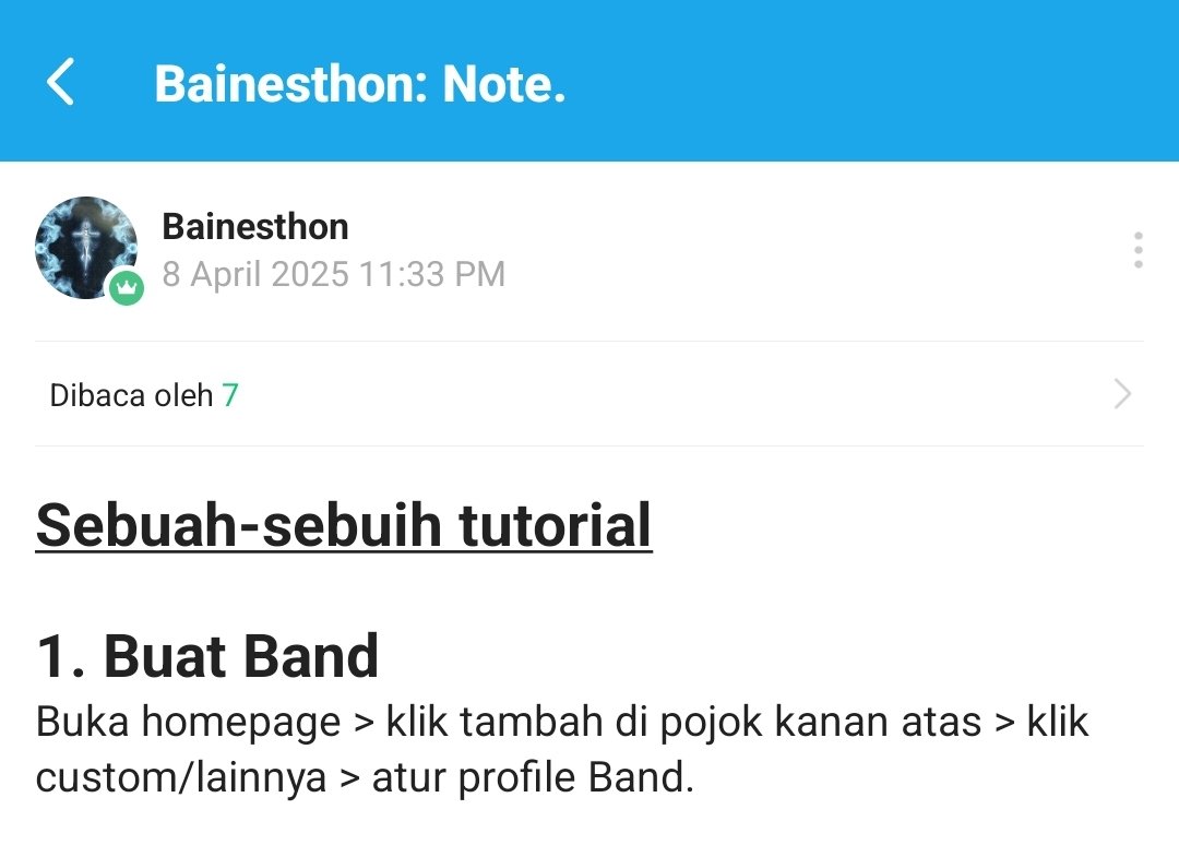 BAINESTHON's tweet photo. Open tutorial buat main Band. Syaratnya supply edit dan wording BT selama setahun. #joking https://t.co/Oc5USnFmI8