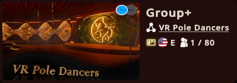 Effective May 1st:

All our practice sessions and events will be taking place in VRChat’s age-restricted type of instances. This means you must be age-verified (18+) via VRChat’s official Age Verification system to participate.

#vrpoledance #vrchat #virtualreality