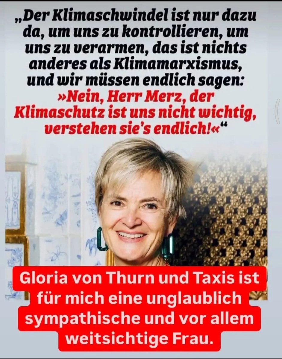 ChristaDen81518's tweet photo. Ein klares Statement von Frau Gloria und Taxis 👍volle Zustimmung 👍💙💙 https://t.co/LqJM1ytEw8