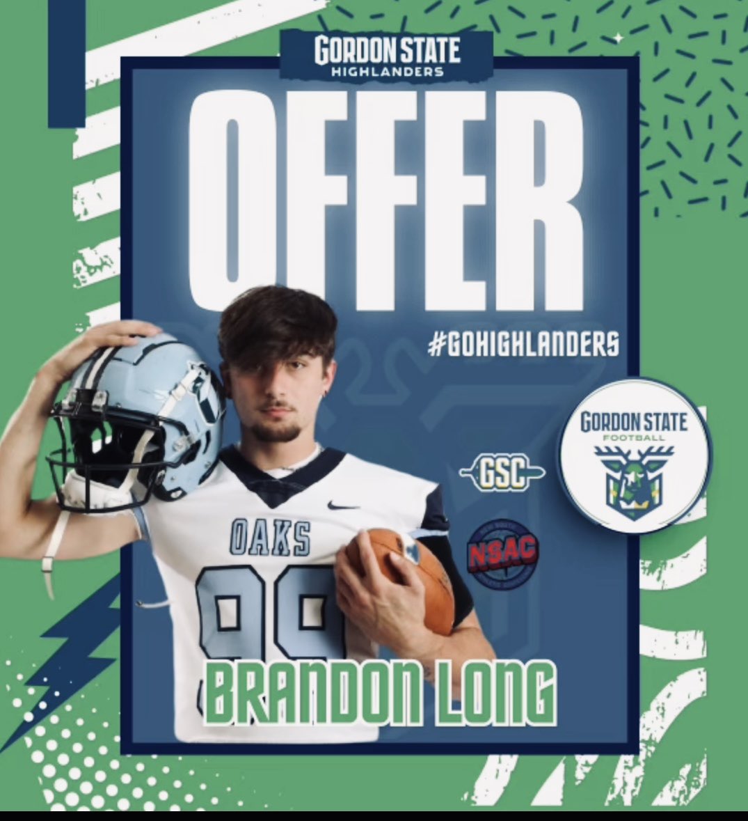 Brandon Long (@bplong0080) on Twitter photo After a great conversation with <a href="/CoachCMcLeod/">Coach McLeod</a> I would like to announce I have received my 3rd offer ,since opening my recruitment, from <a href="/Gscfootball1/">Gordon State College Football</a>
<a href="/coachgavin_gsc/">Coach Gavin</a> <a href="/CoachMarcusDup/">Marcus Dupree</a> <a href="/QuisenberryOmar/">Omar ( Coach Quiz) Quisenberry</a> After a great conversation with <a href="/CoachCMcLeod/">Coach McLeod</a> I would like to announce I have received my 3rd offer ,since opening my recruitment, from <a href="/Gscfootball1/">Gordon State College Football</a>
<a href="/coachgavin_gsc/">Coach Gavin</a> <a href="/CoachMarcusDup/">Marcus Dupree</a> <a href="/QuisenberryOmar/">Omar ( Coach Quiz) Quisenberry</a>