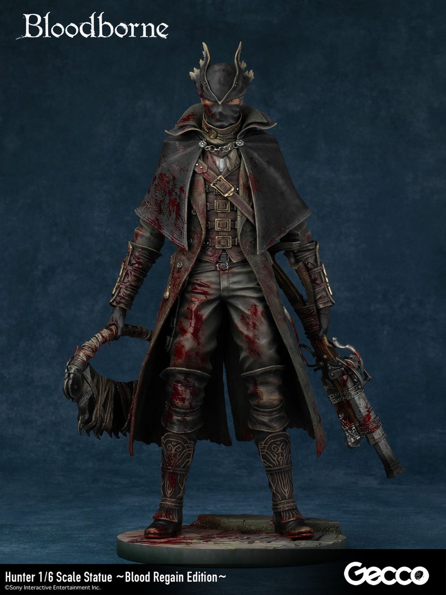 Gecco_Corp's tweet image. We're excited to announce that the Bloodborne Hunter Statue is redecorated with a luxurious weapon set! Splashed with the blood of his enemies across his body, it captures the ”Offense is the Best Defense” game concept of Bloodborne. On Pre-order Now!
Product info:…